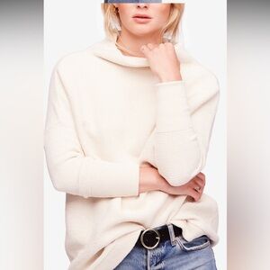Free People Ottoman Cream slouchy tunic Sweater